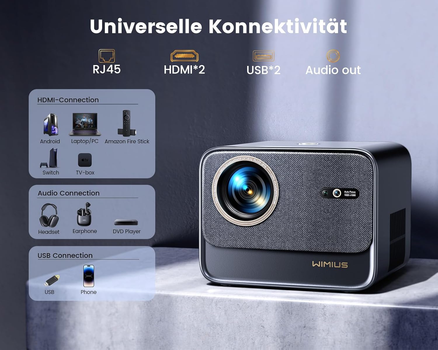 Wimius Projector: Wimius K9 HDTV LCD